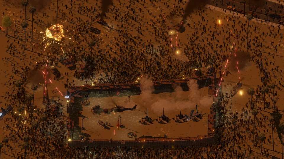 Ebbtide — official screenshot of a compound surrounded by zombies